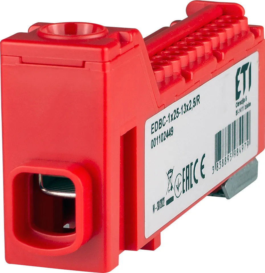 Elosztó blokk EDBC-1x25-13x2,5/R 001102449