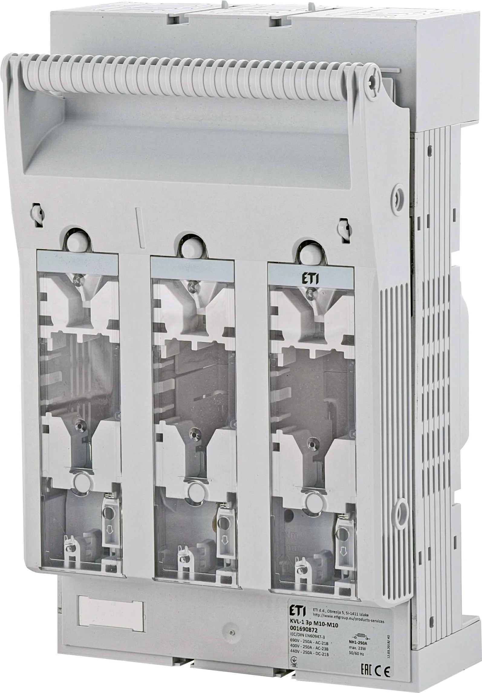 Biztosítos szakaszoló KVL-1 3p M10-M10 001690872