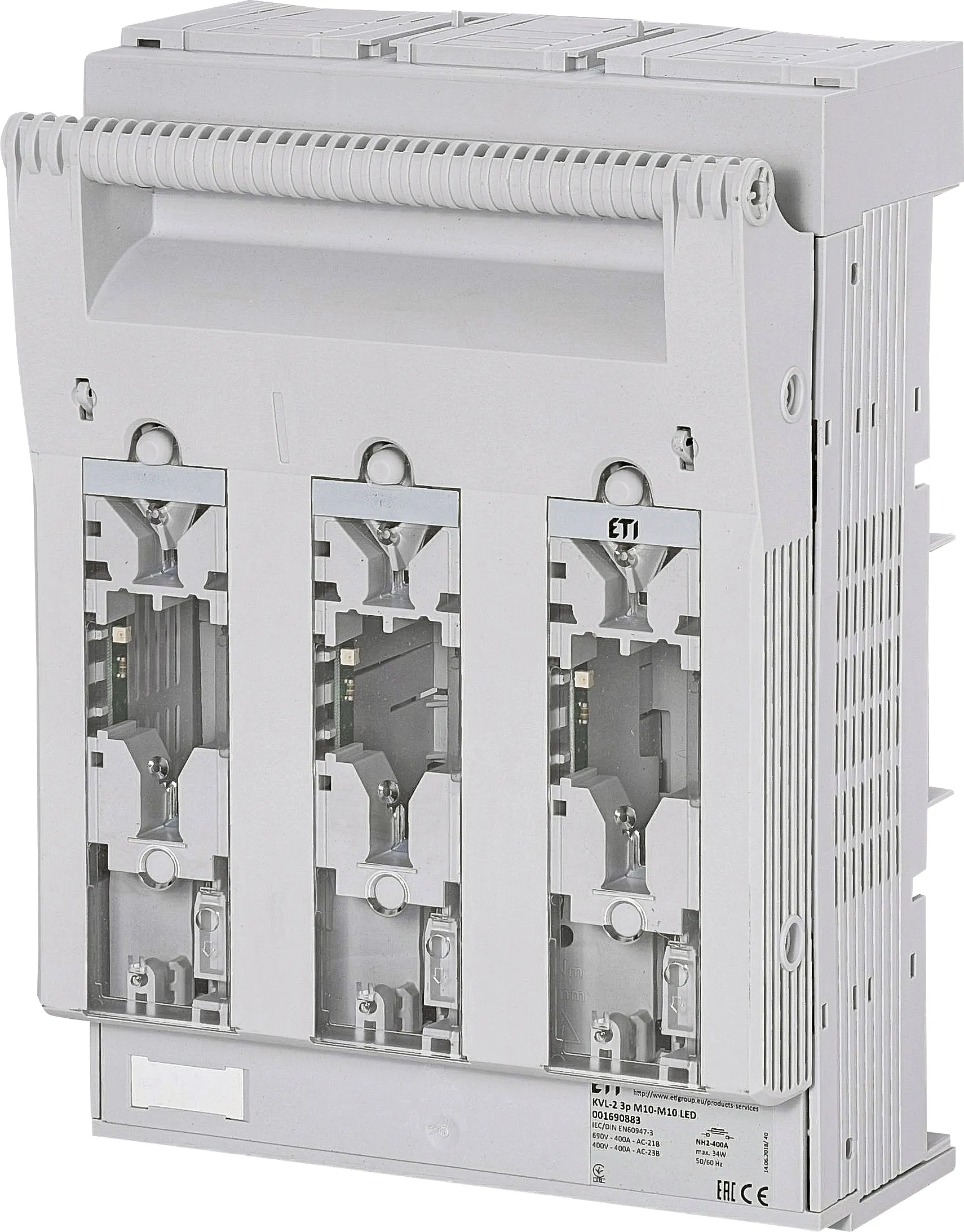 Biztosítos szakaszoló KVL-2 3p M10-M10 LED 001690883