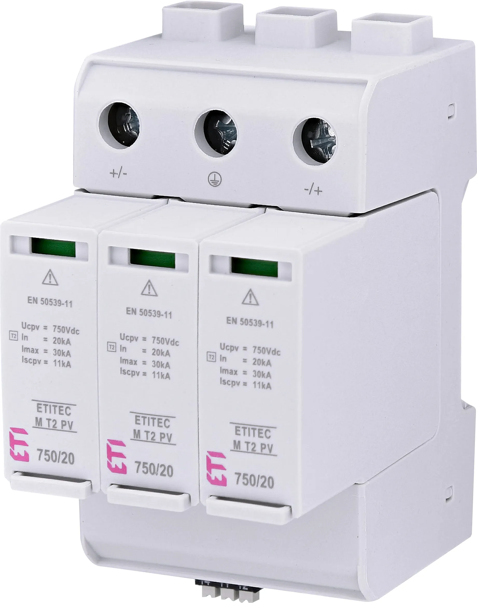 Túlfeszültség levezető ETITEC M T2 PV 1500/20 Y RC 002440518