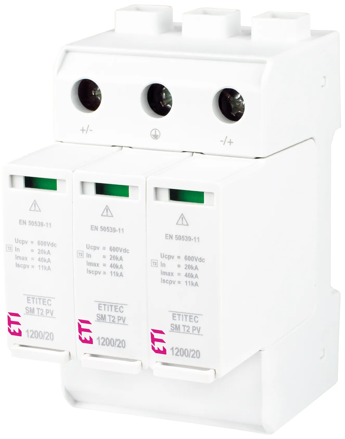 Túlfeszültség levezető ETITEC SM T2 PV 1200/20 Y 002440634