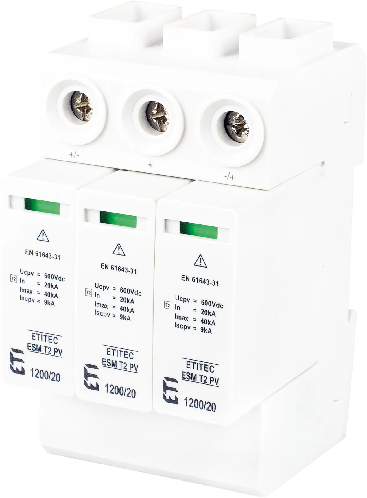 Túlfeszültség levezető ETITEC ESM T2 PV 1200/20 Y RC 002440681