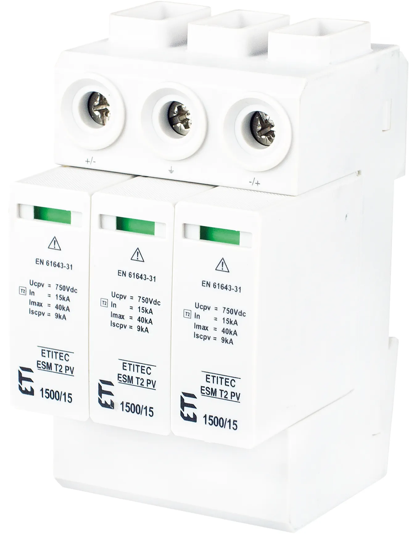Túlfeszültség levezető ETITEC ESM T2 PV 1500/15 Y 002440684
