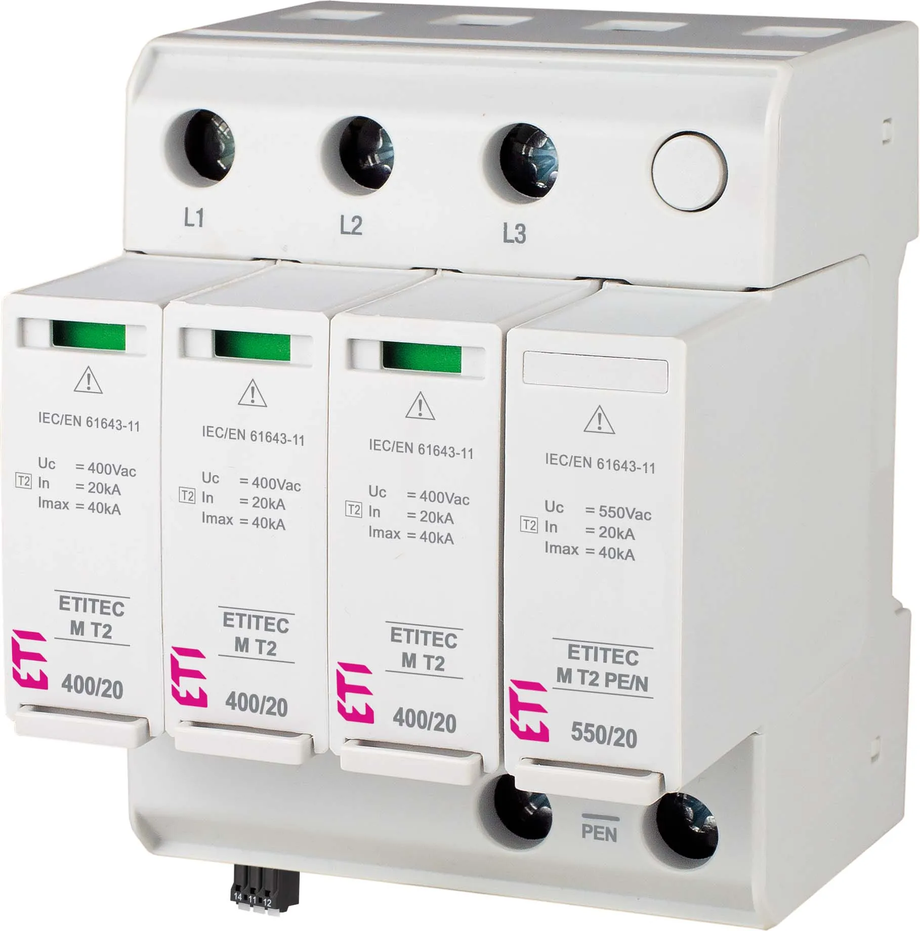 Túlfeszültség levezető ETITEC M T2 950/20 4Y 002440820