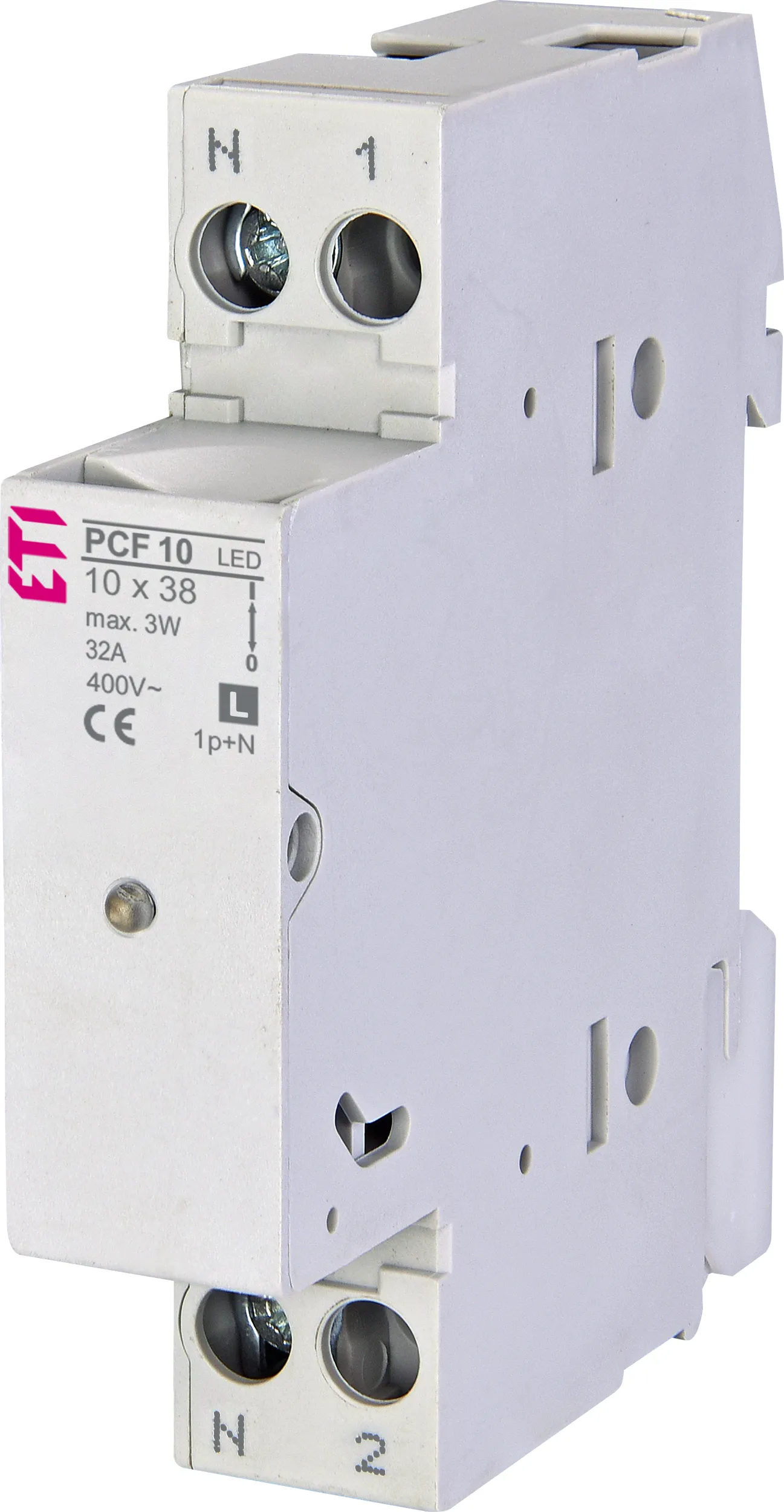 Biztosítós szakaszoló PCF 10 1p+N LED L 002551012