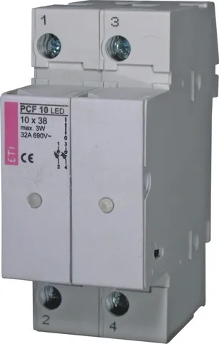 Biztosítós szakaszoló PCF 10 2p LED L 002551013