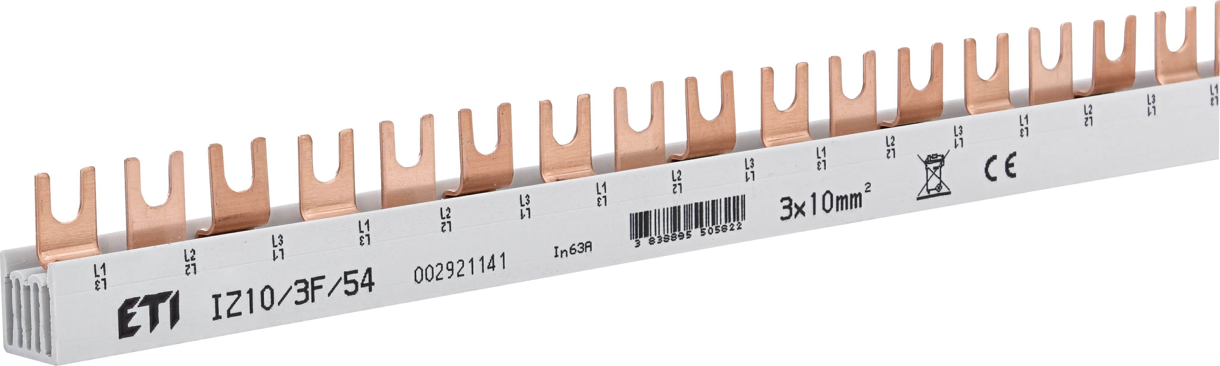 Szigetelt gyűjtősín IZ10/3F/54 002921141