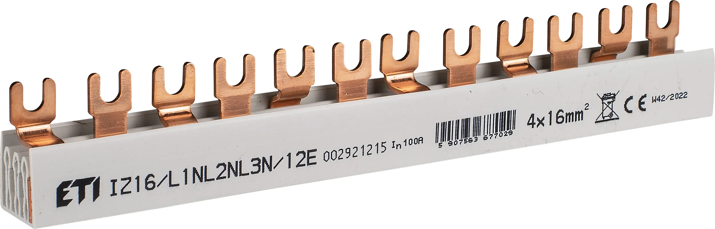 Szigetelt gyűjtősín IZ16/L1NL2NL3N/12 002921215