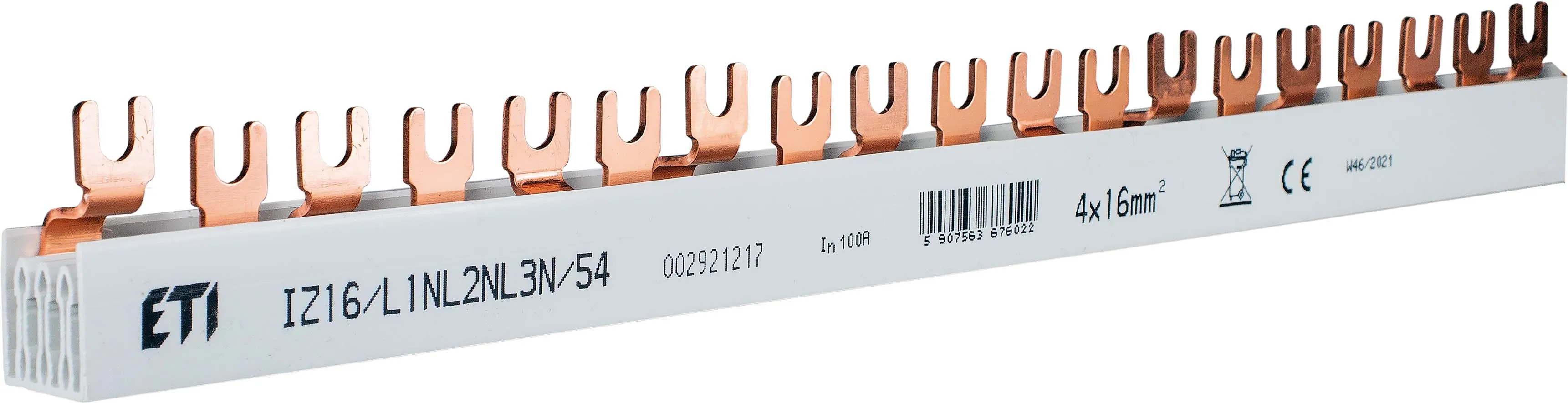 Szigetelt gyűjtősín IZ16/L1NL2NL3N/54 002921217