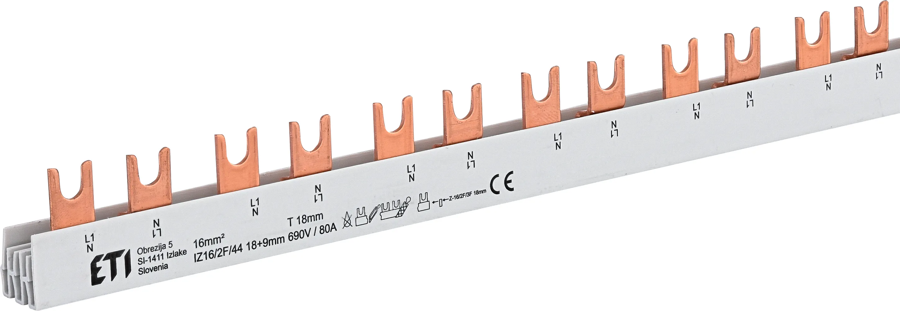 Réz sín IZ16/2F/44 18+9mm 002921233