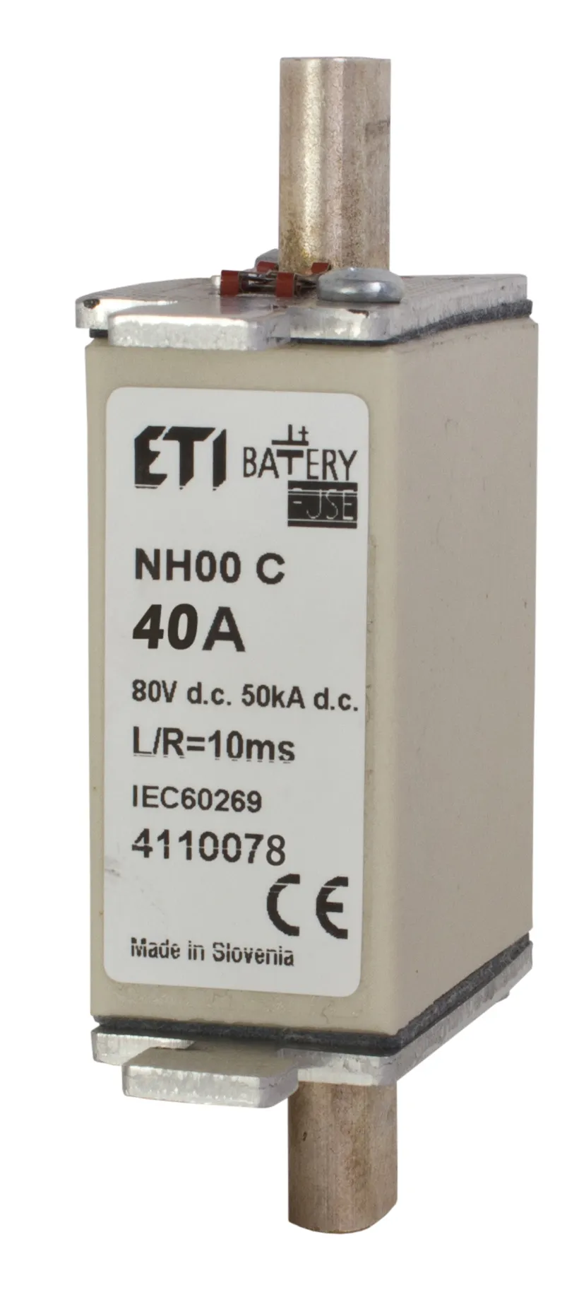 Olvadóbiztosító NH000 gBat 40A/80V DC 004110078