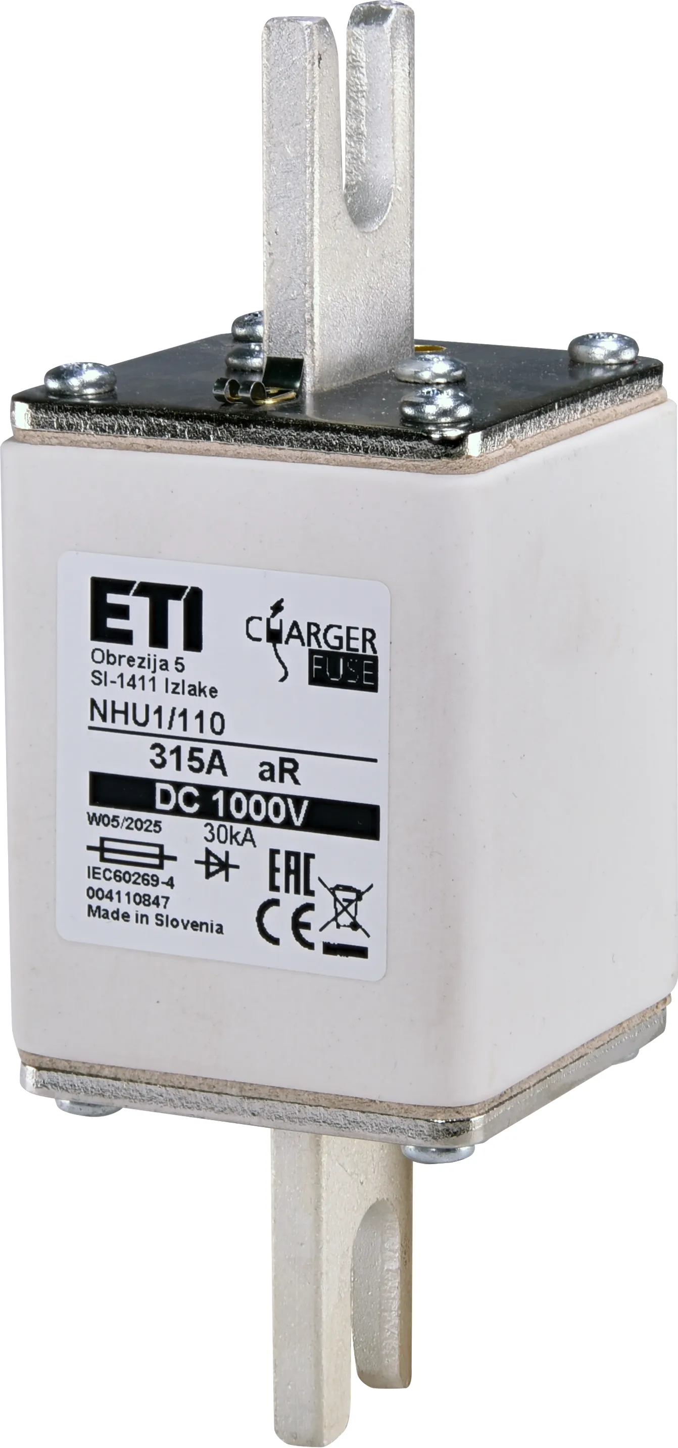 Olvadóbiztosító NHU1/110 aR 315A/1000V DC 004110847