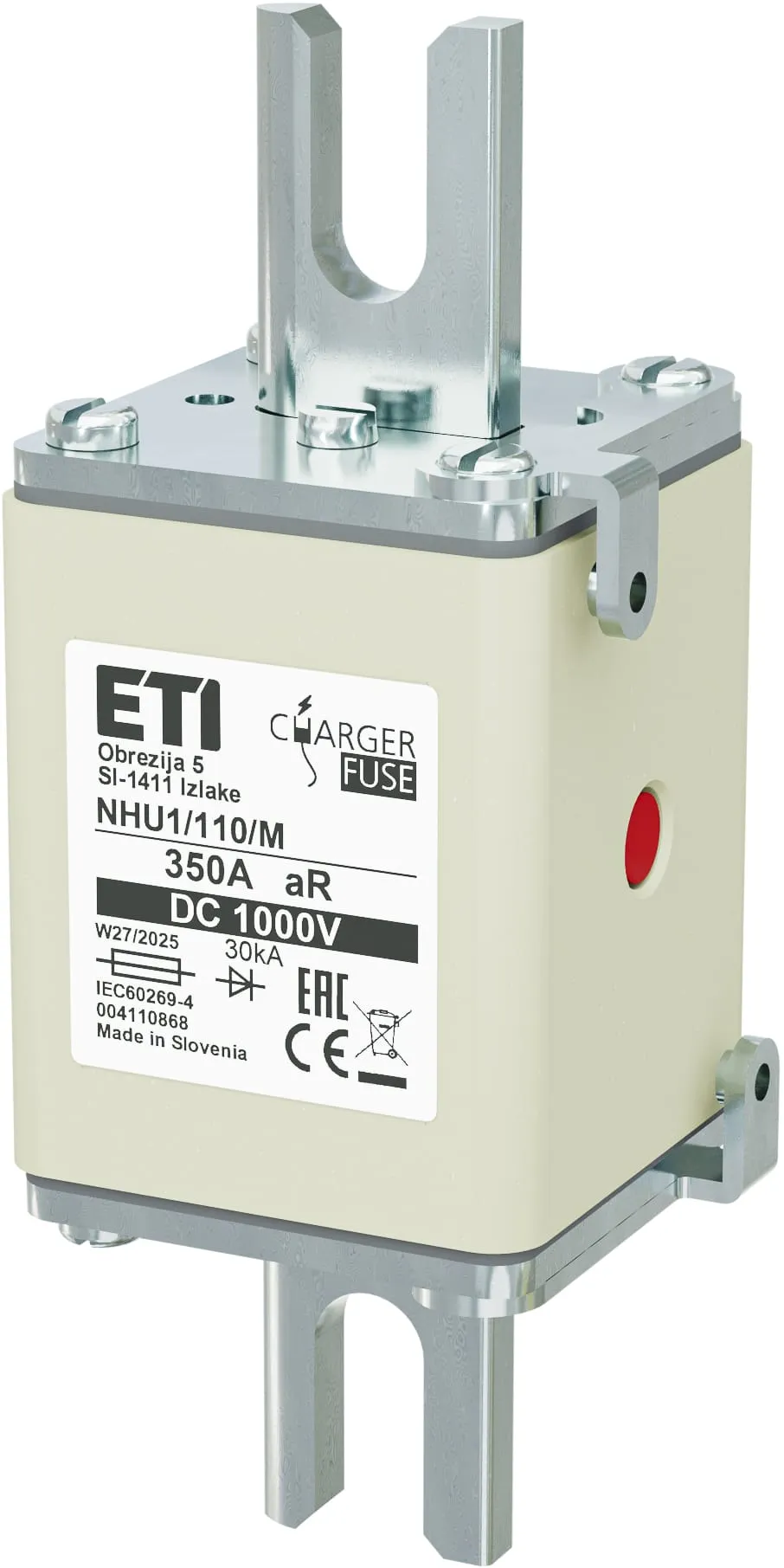 Olvadóbiztosító NHU1/110/M aR 350A/1000V DC 004110868