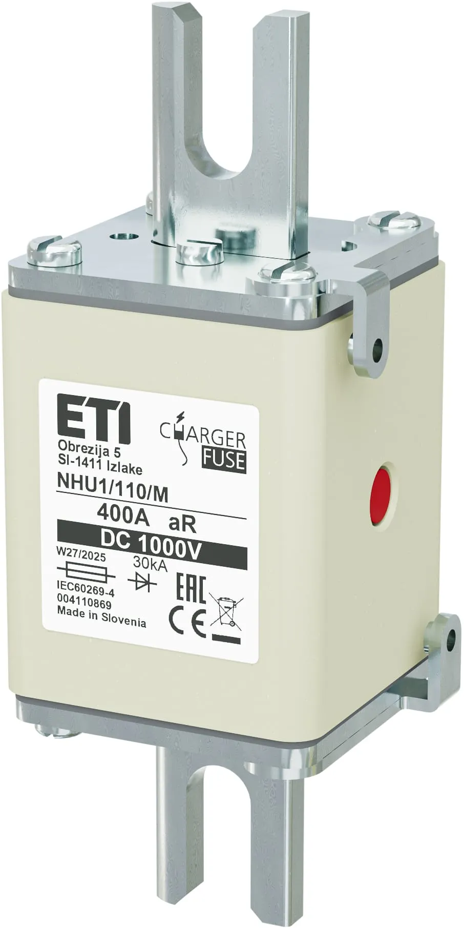 Olvadóbiztosító NHU1/110/M aR 400A/1000V DC 004110869