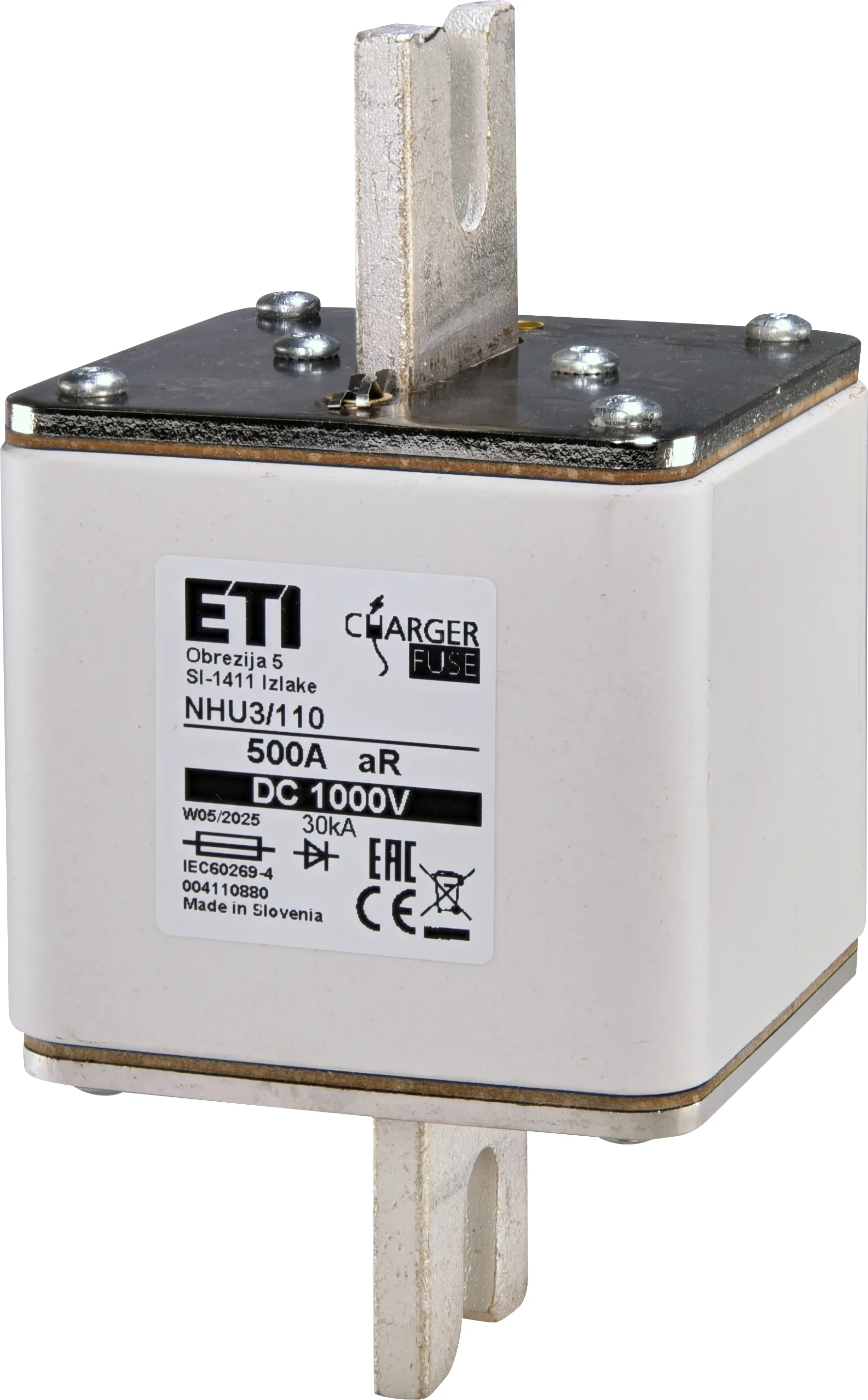 Olvadóbiztosító NHU3/110 aR 500A/1000V DC 004110880