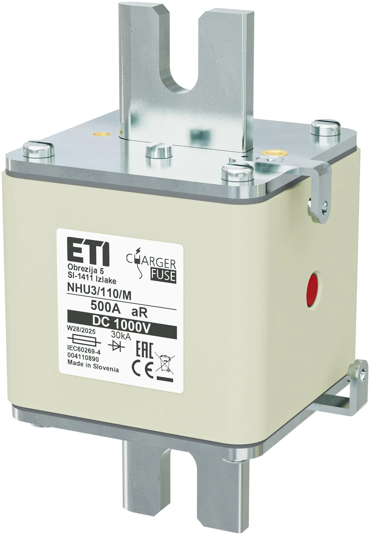 Olvadóbiztosító NHU3/110/M aR 500A/1000V DC 004110890