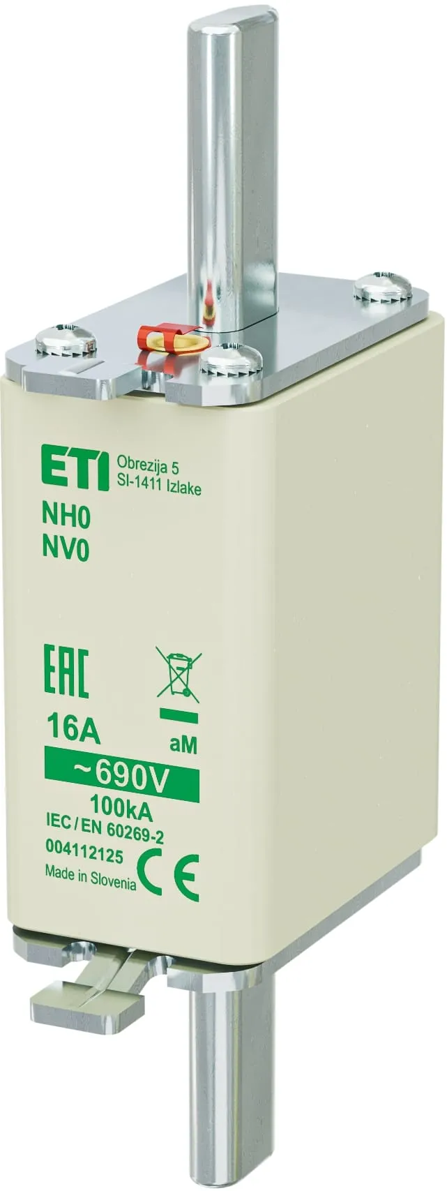 Olvadóbiztosító NH0 aM 16A/690V 004112125