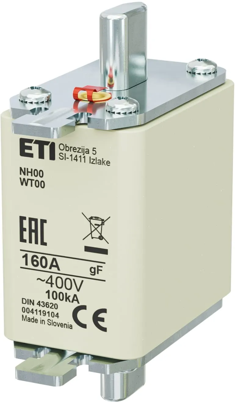 Olvadóbiztosító NH00 gF 160A/400V 004119104