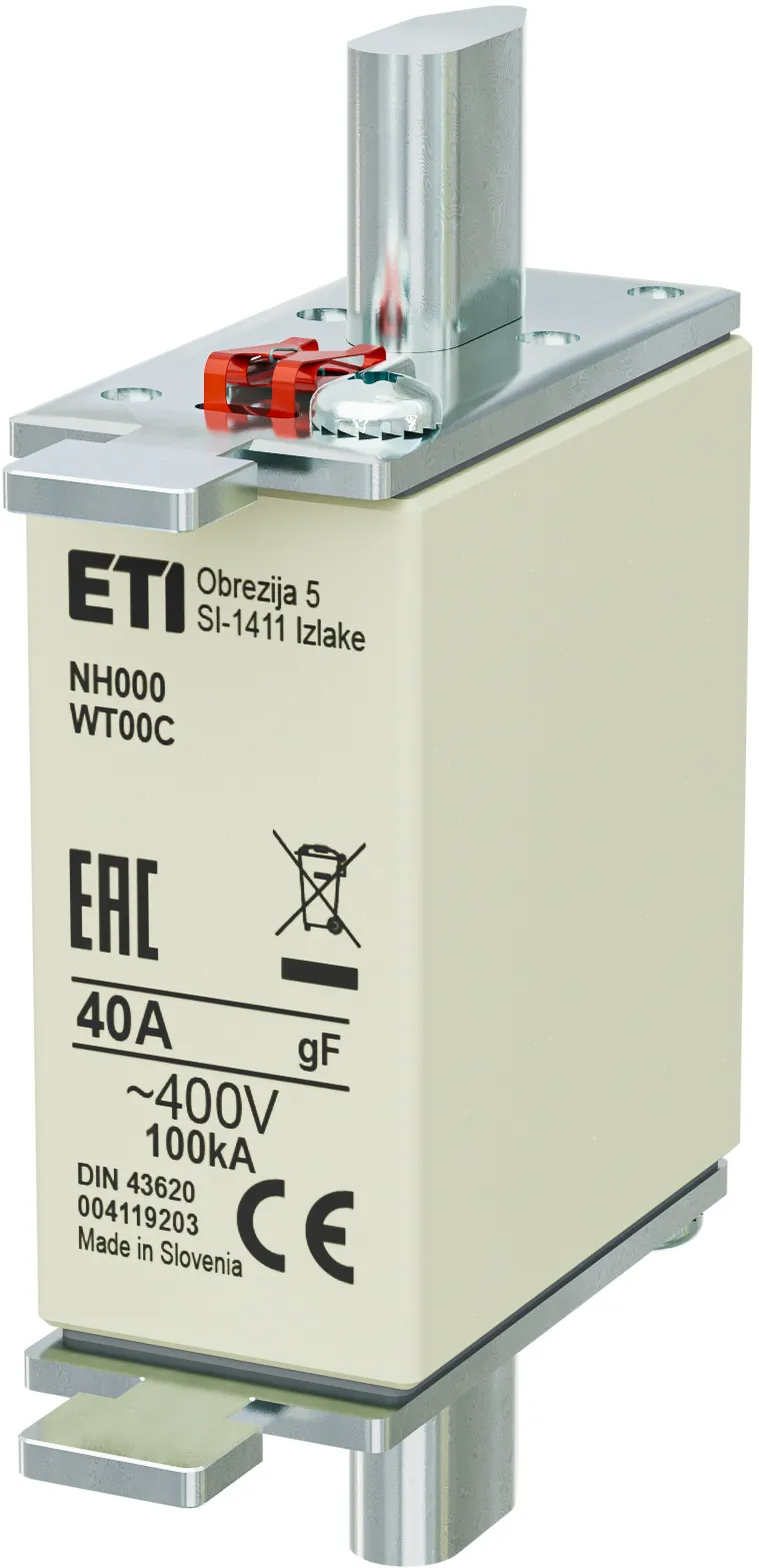 Olvadóbiztosító NH000 gF 40A/400V 004119203