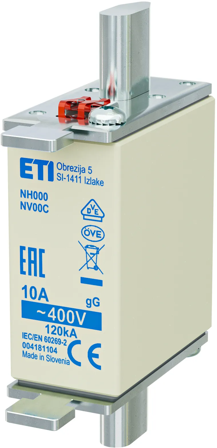 Olvadóbiztosító NH000 gG 10A/400V 004181104
