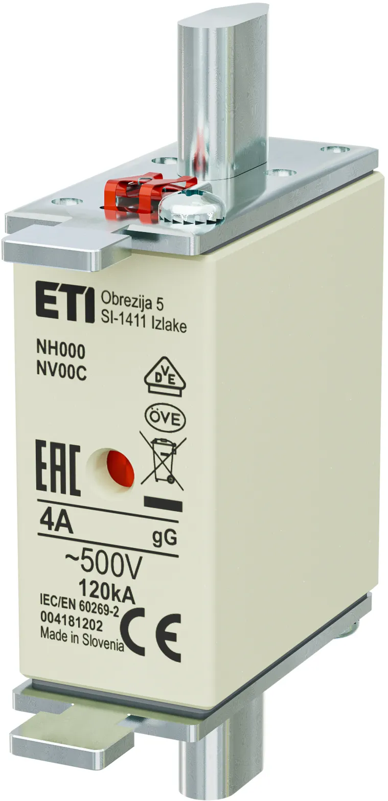 Olvadóbiztosító NH000 gG 4A/500V 004181202