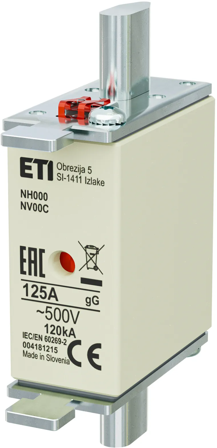Olvadóbiztosító NH000 gG 125A/500V 004181215