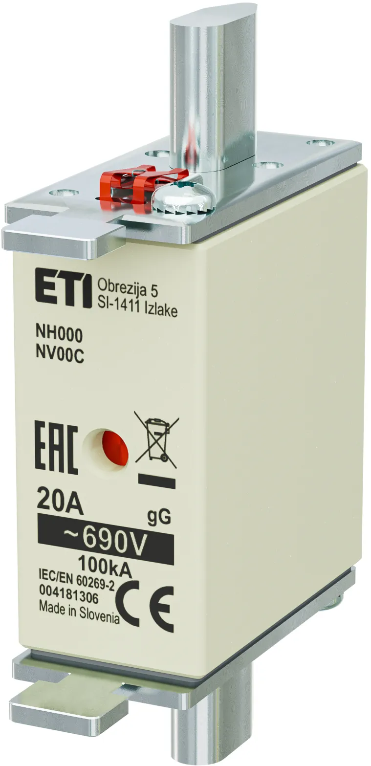 Olvadóbiztosító NH000 gG 20A/690V 004181306