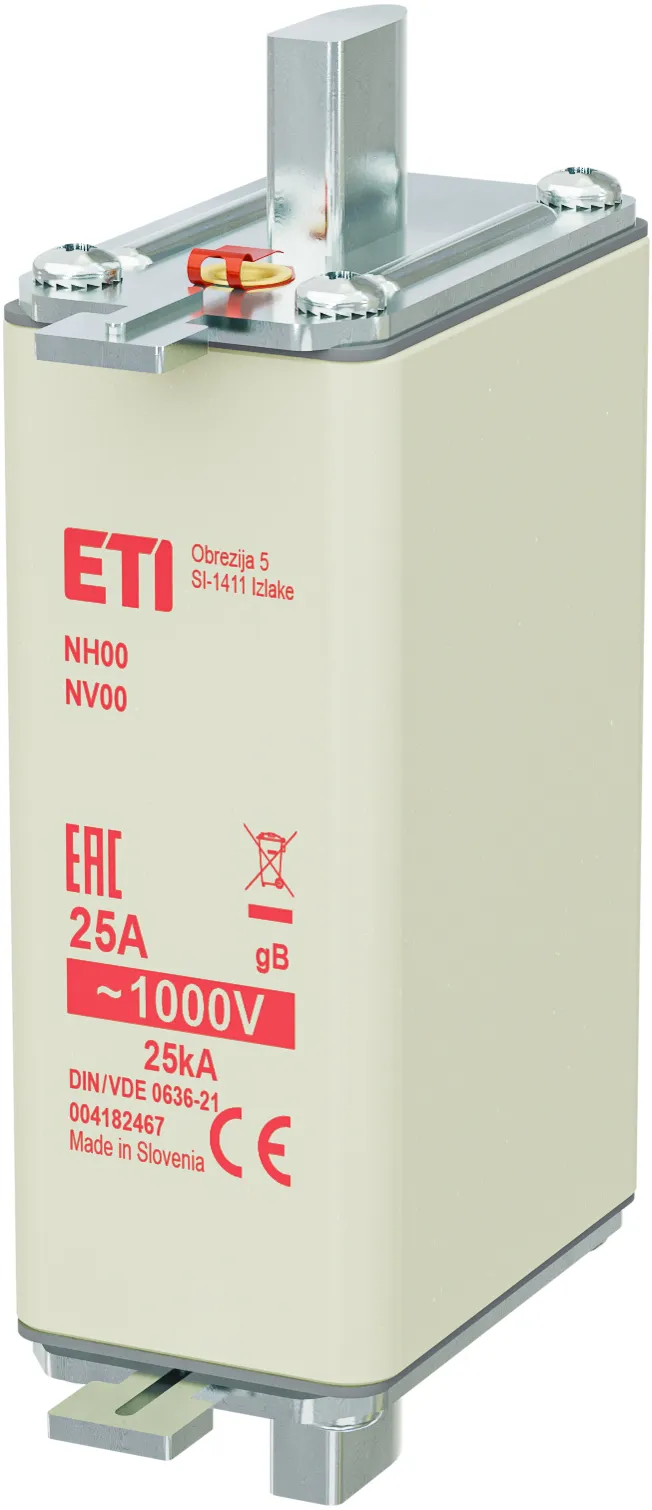 Olvadóbiztosító NH00/78 gB 25A/1000V 004182467