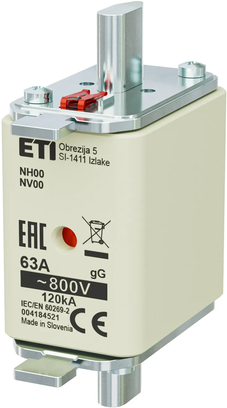 Olvadóbiztosító NH00 gG 63A/800V 004184521