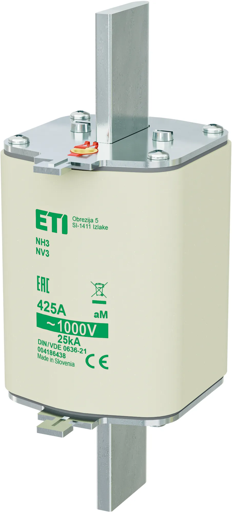 Olvadóbiztosító NH3/85 aM 425A/1000V 004186438