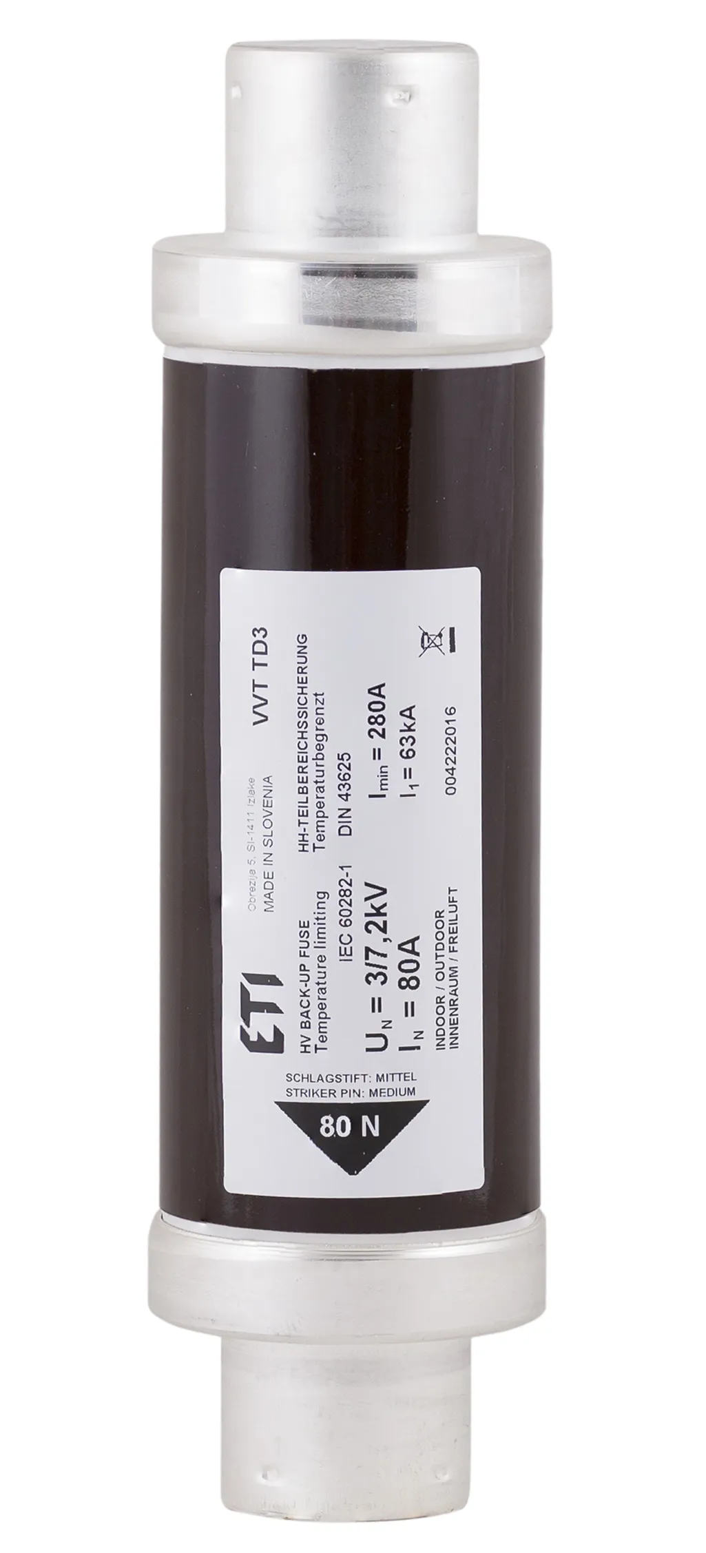 Olvadóbiztosító VVC3 7,2kV/20A 292 004220509