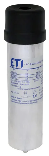 Háromfázisú kondenzátor LPC 2.5 kVAr, 480V, 50Hz 004656730