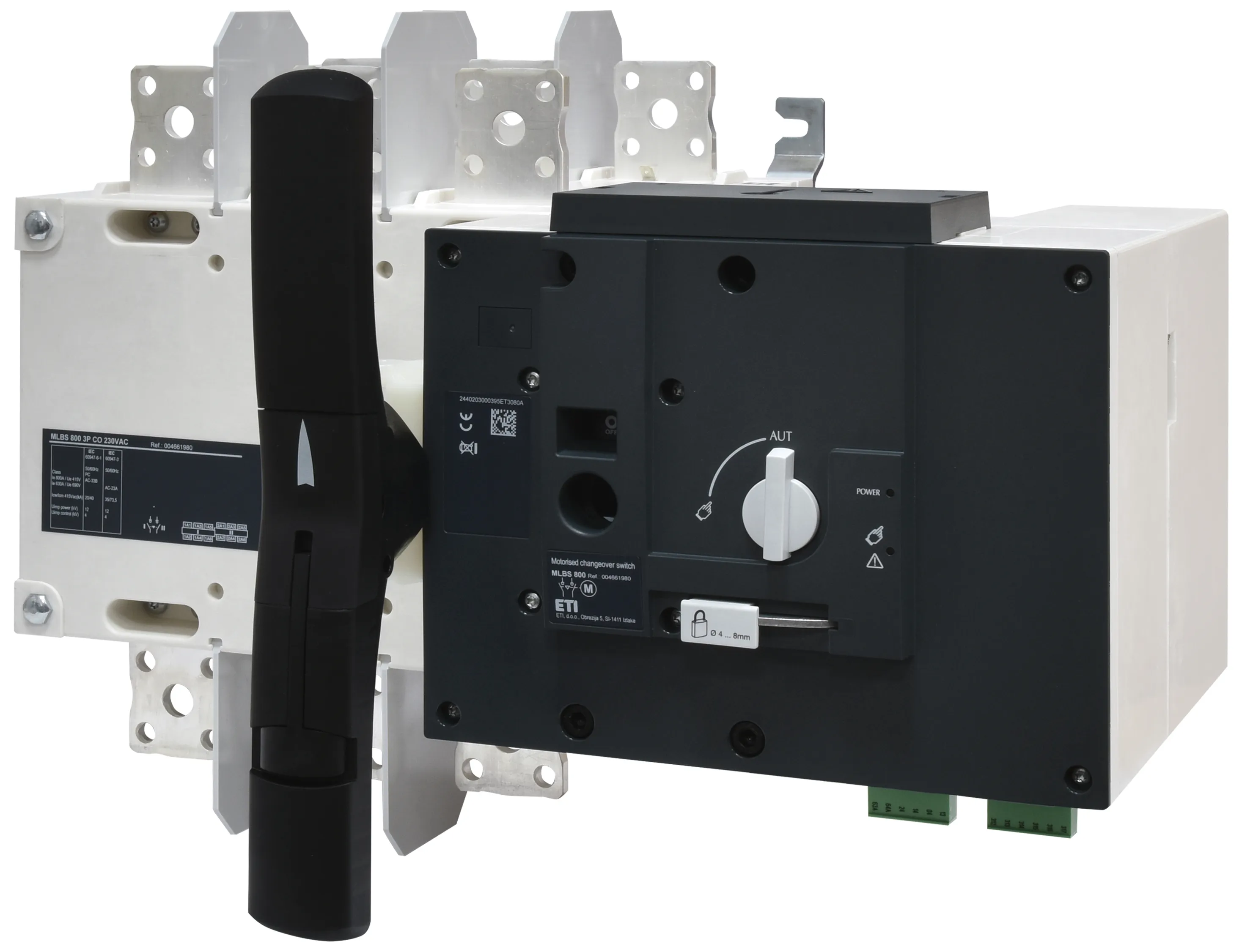 Motoros háromállású átkapcsoló MLBS 800 3P CO 230VAC 004661980