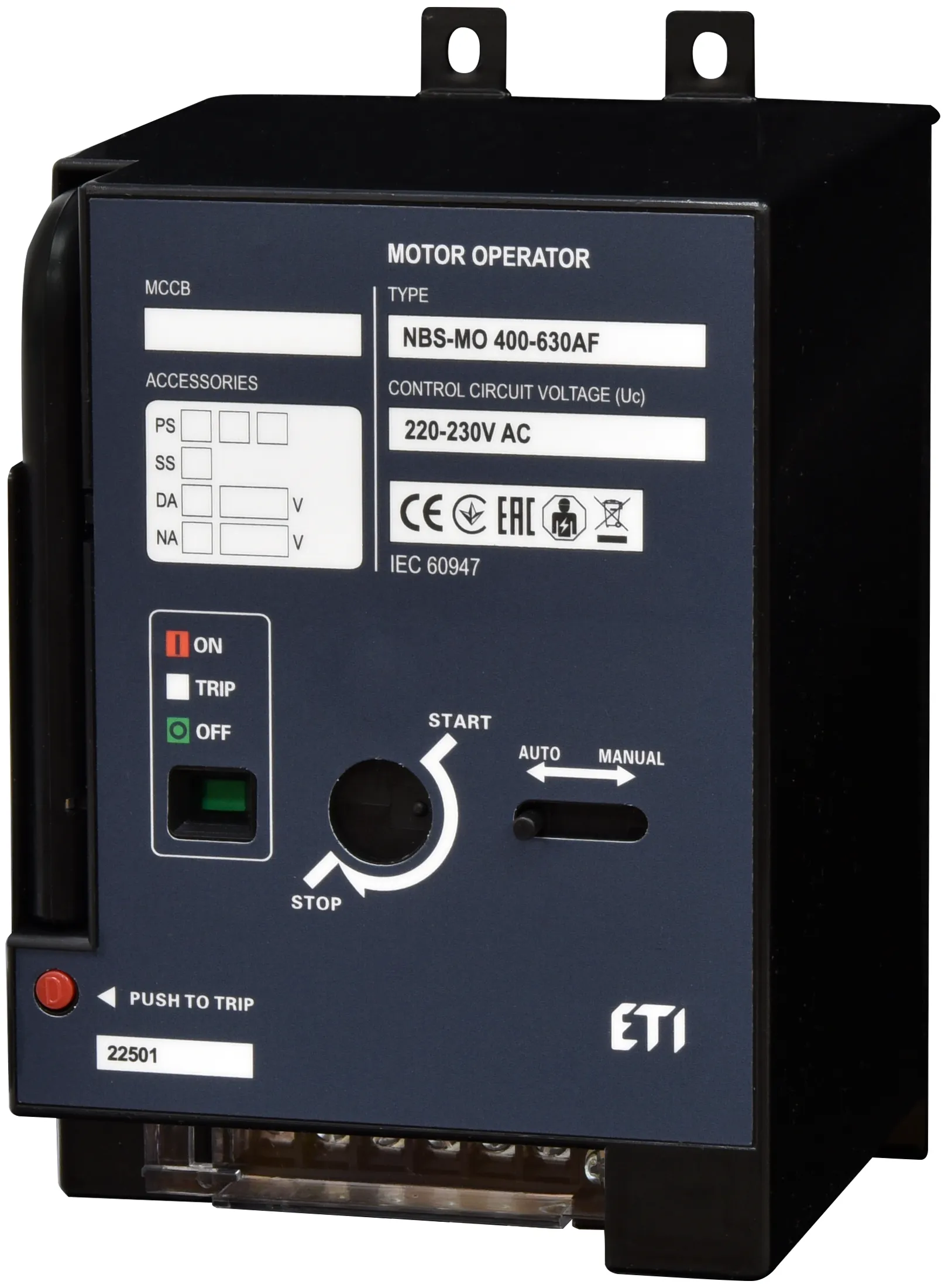 Motoros hajtás NBS-MO 400-630AF AC220/230V 3P 004673232